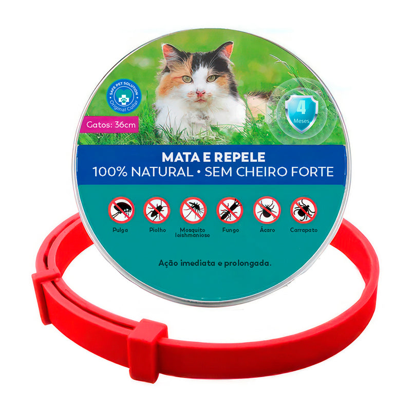Coleira Antipulgas e Carrapatos para Cães e Gatos