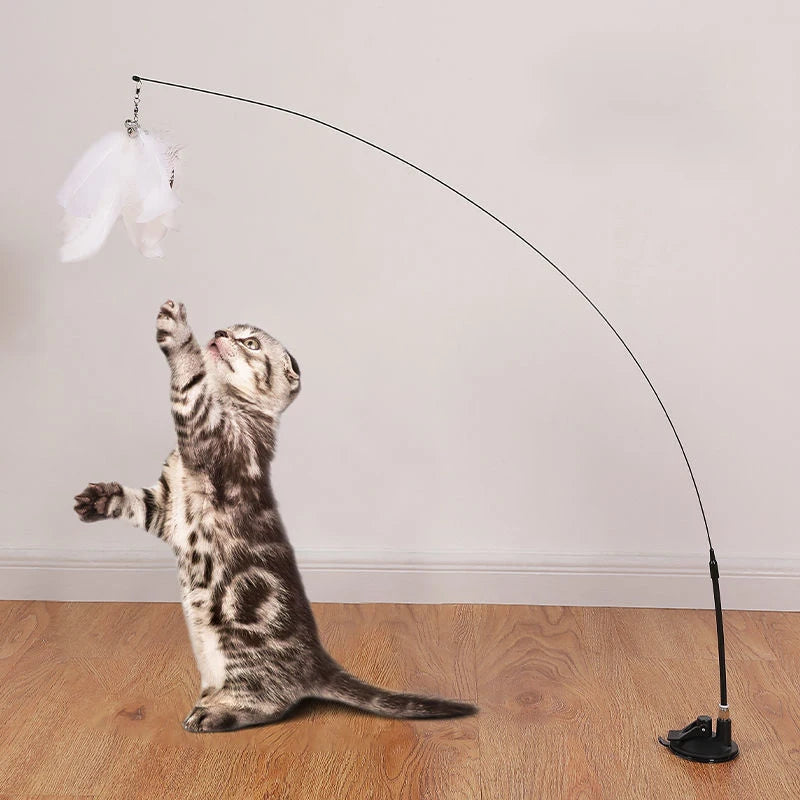Vara com Pena e Sino para Gatos