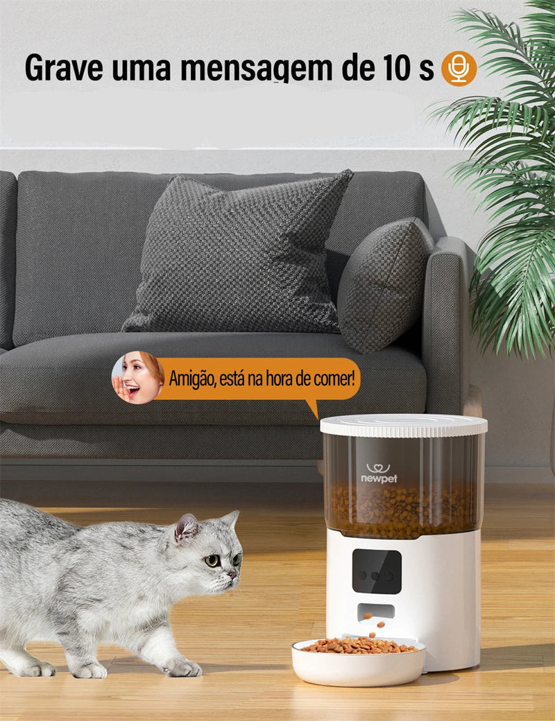 Alimentador Automático Controlado por Aplicativo para Cães e Gatos