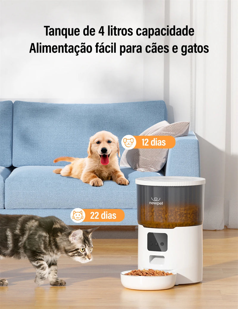 Alimentador Automático Controlado por Aplicativo para Cães e Gatos