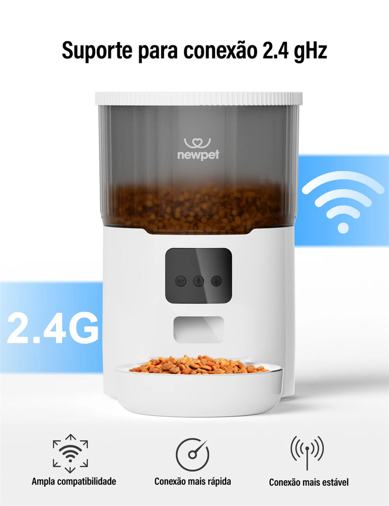Alimentador Automático Controlado por Aplicativo para Cães e Gatos